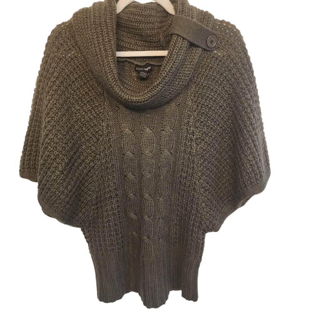 Pacific Heights Olive Green Cowel Neck Sweater Size M